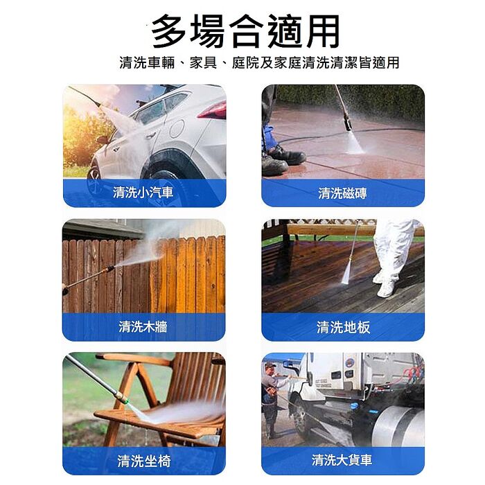 FJ低款110V電動高壓清洗機FT6(豪華款11件組 雙銅頭 150BAR 清洗 淤泥清洗 洗車 災後清潔)