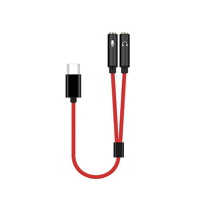 (2入組)Type-C轉3.5mm麥克風/耳機音訊轉接線BV6(轉音源孔 蘋果 iPhone15以上 i17可用 轉耳機 麥克風)