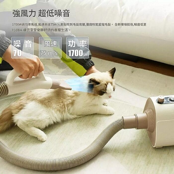 u-ta無極調控溫寵物吹水機MW97(附四吹頭 常溫暖風可調 寵物烘乾 寵物吹毛)