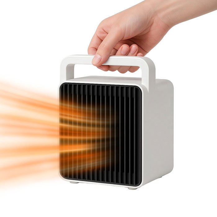 u-ta冬季必備攜帶型x桌上型PTC陶瓷電暖器YT9(200CM電源線 小型 迷你電暖器 快速加熱 速暖)