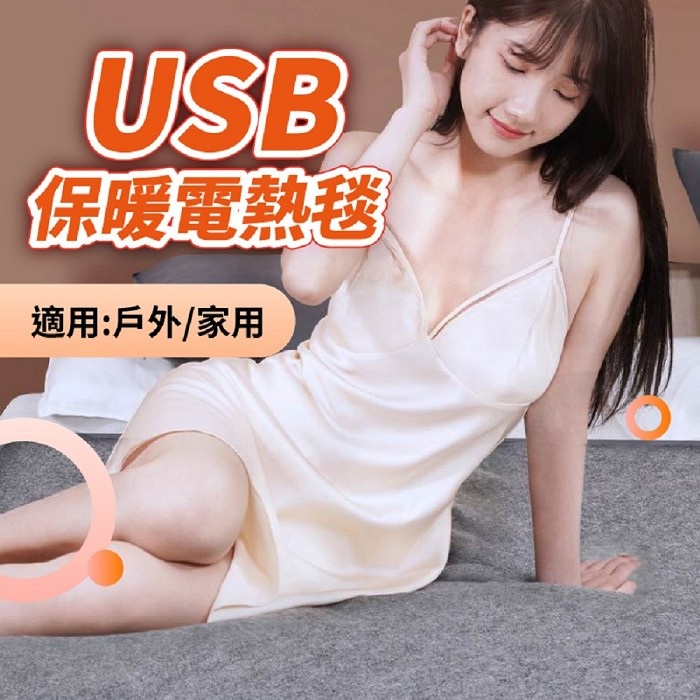 FJ單人USB保暖電熱毯H11(單人尺寸80x160CM 三段調溫 TypeC供電使用 )