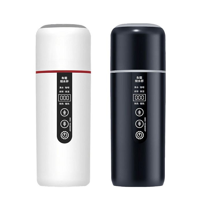 FJ可調溫數顯車用304不鏽鋼加熱杯YT8(加熱杯 12V24V通用 數顯加熱杯 控溫 泡奶神器)