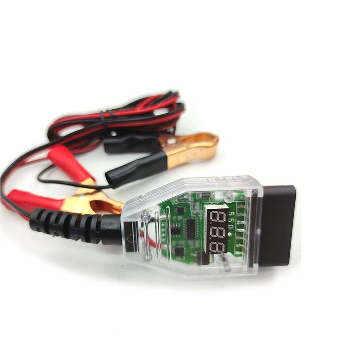 FJ不斷電OBD2換電瓶反接保護器DW550(顯示電壓 汽車不斷電換電瓶 漏電檢測)