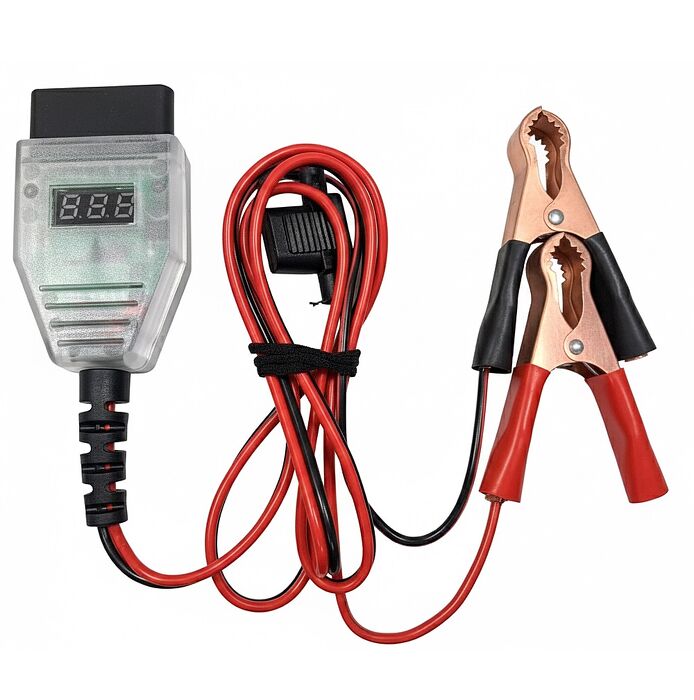 FJ不斷電OBD2換電瓶反接保護器DW550(顯示電壓 汽車不斷電換電瓶 漏電檢測)