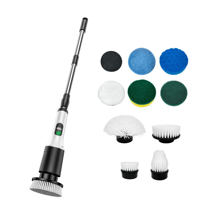 FJ 65度自適應高效無線電動清潔刷JY7012(14件組 清潔 打掃 充電式 大掃除 必備)