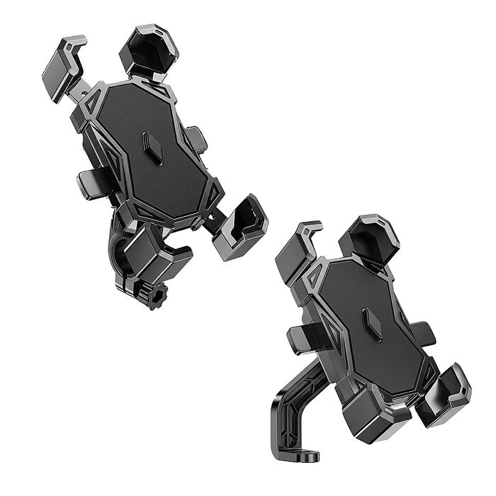 FJ一秒自鎖360°旋轉機車手機架MZO15(適用4.7-7.2吋手機 機車族 外送 手機架)