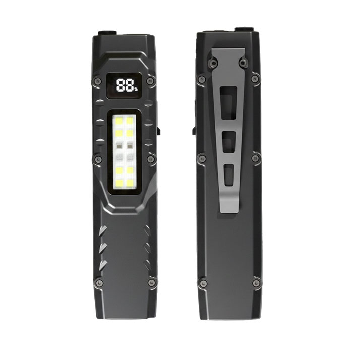 FJ夜行者EDC戰術防身手電筒LG3(內建充電電池 數顯電量顯示 不鏽鋼 快充 戶外 露營 車內必備)