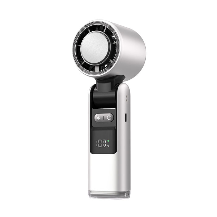 FJ手持摺疊暴風冰敷涼感風扇FN12(LED照明燈 製冷 冰敷 可掛 戶外 演唱會 好攜帶 180°摺疊)