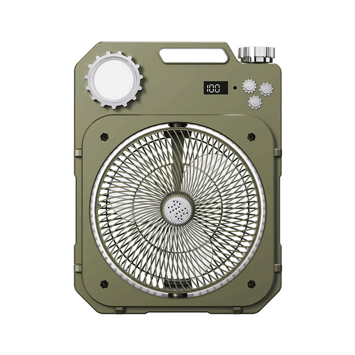 FJ戶外露營搖頭照明遙控風扇S1(需USB供電 附遙控 可接行動電源 方形超薄 好收納 戶外 露營必備)