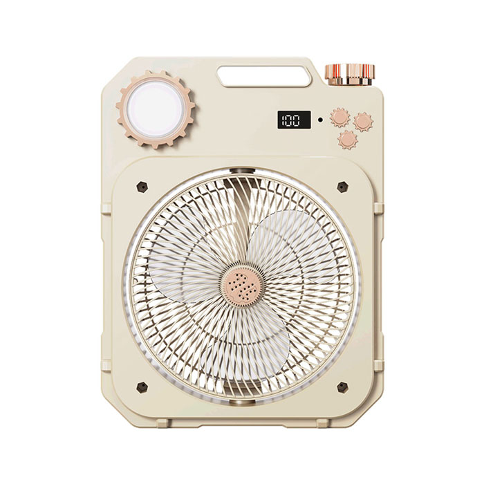 FJ戶外露營搖頭照明遙控風扇S1(需USB供電 附遙控 可接行動電源 方形超薄 好收納 戶外 露營必備)