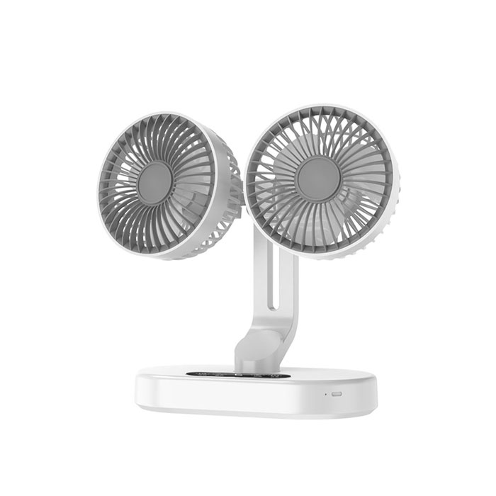 FJ車用/家用雙頭渦輪循環扇風扇S8(USB供電風扇 雙頭  定時 可壁掛 桌扇 TYPEC)