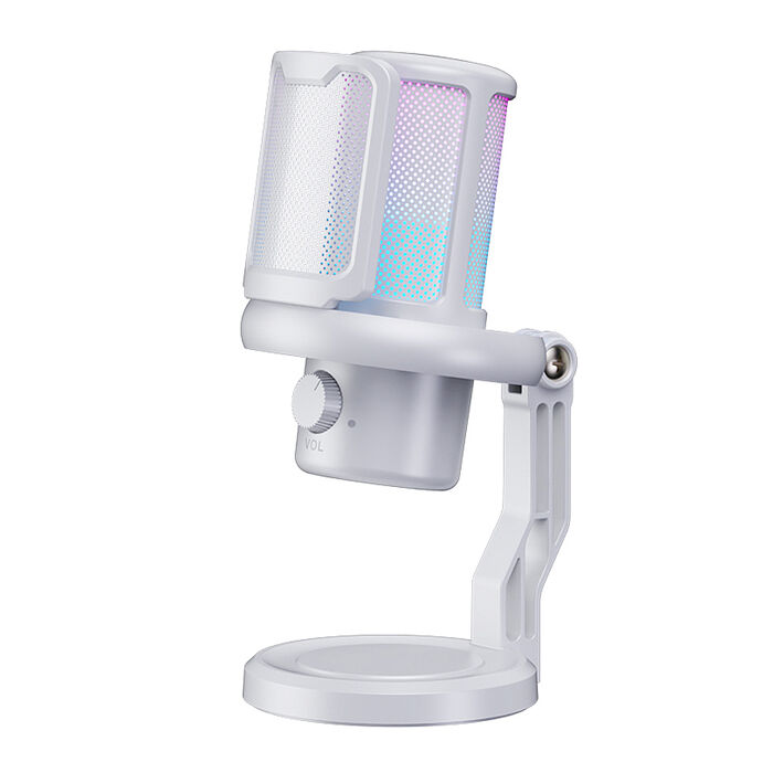 FJ主播級USB電容式麥克風BV7(炫彩RGB 聲域Pro 心型指向 帶3.5mm孔 直播)