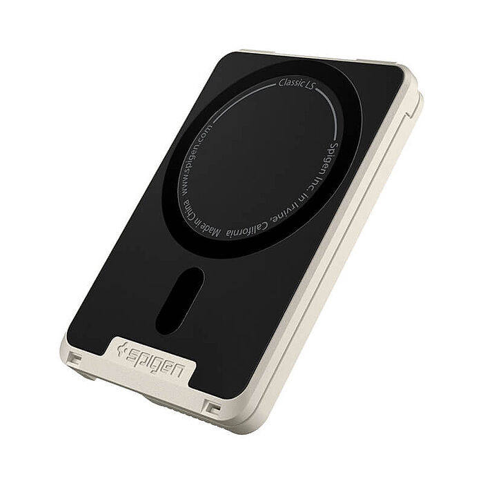 Spigen iPhone Classic LS Mag Fit Wallet with Magsafe Stone-磁吸復古卡套(經典米色)