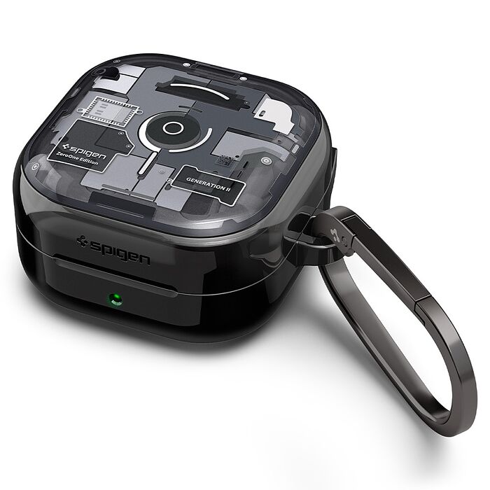 Spigen Galaxy Buds4/4 Pro Case Ultra Hybrid Zero One Black-防摔保護殼(透視結構)