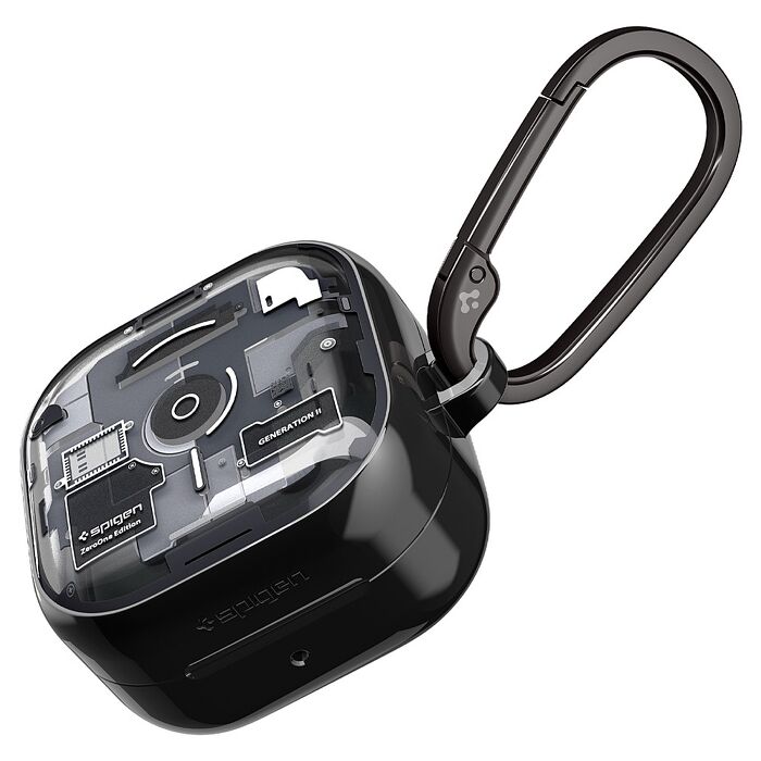 Spigen Galaxy Buds4/4 Pro Case Ultra Hybrid Zero One Black-防摔保護殼(透視結構)