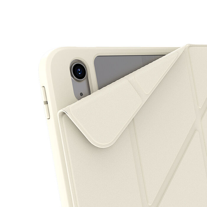 JTLEGEND iPad Air 13"/12.9" 2020~2026 LUMI相機快取多角度折疊防潑水布紋保護殼（含Apple Pencil槽）