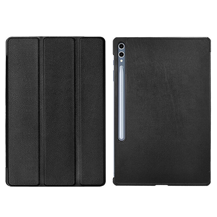 Metal-Slim Samsung Galaxy Tab S10+ SM-X820/SM-X826 高仿小牛皮三折站立磁吸皮套