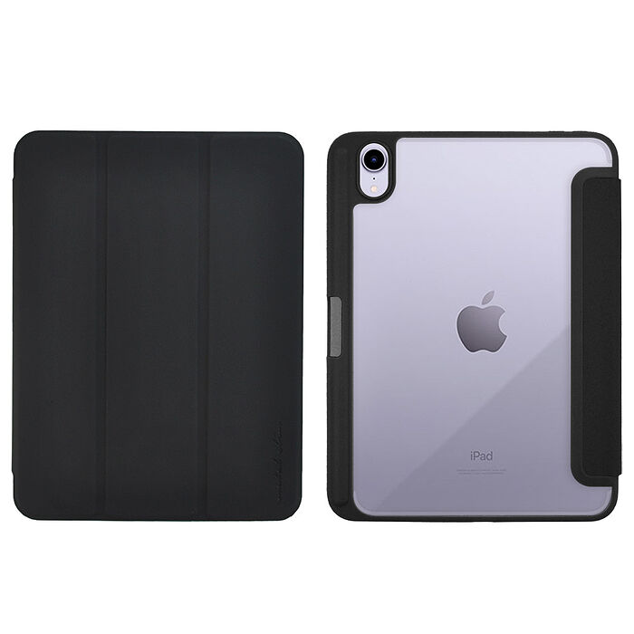 Metal-Slim Apple iPad mini(第7代) 2024 雙料防摔全包覆三折立架式保護皮套(內置筆槽)