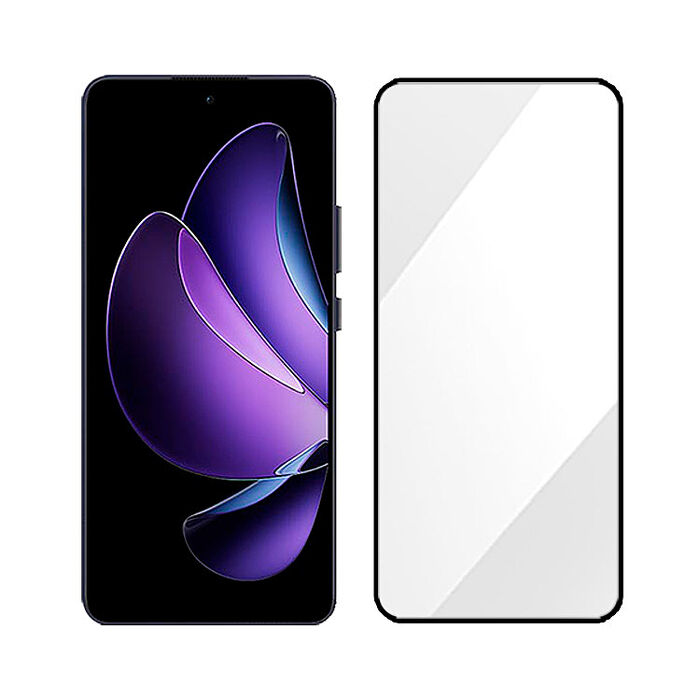 阿柴好物 OPPO Reno 13F 5G 滿版全膠玻璃貼-紳士黑