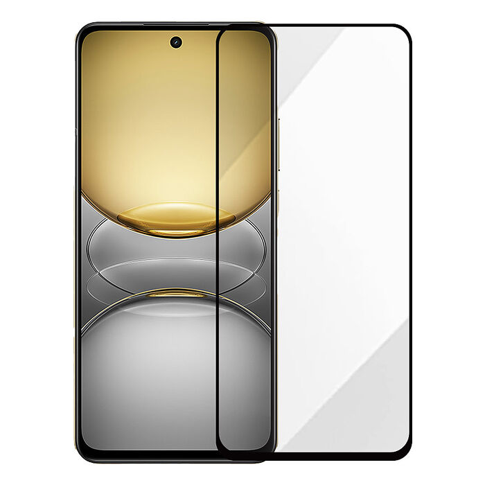 Metal-Slim Realme C75 全膠滿版9H鋼化玻璃貼-晶鑽黑