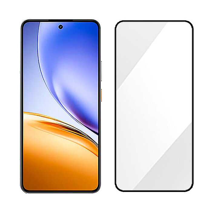 阿柴好物 Realme 14 5G 滿版全膠玻璃貼-紳士黑