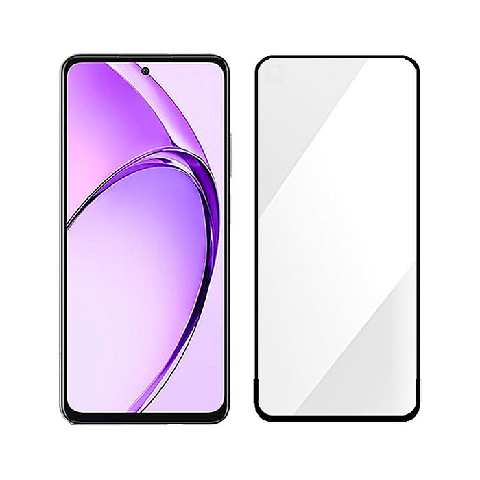 阿柴好物 OPPO A5 5G 2025 滿版全膠玻璃貼-紳士黑