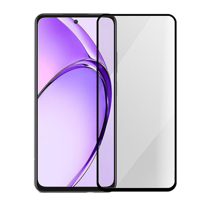 Metal-Slim OPPO A5 5G 2025 全膠滿版9H鋼化玻璃貼-晶鑽黑