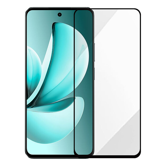 Metal-Slim Realme C71 全膠滿版9H鋼化玻璃貼-晶鑽黑