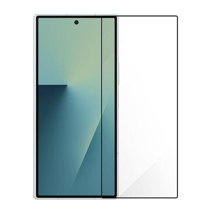 Metal-Slim Samsung Galaxy Z Fold 7 5G 封面副螢幕 全膠滿版9H鋼化玻璃貼-晶鑽黑