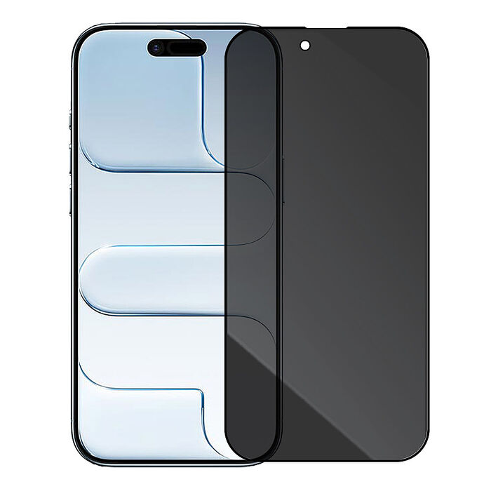 Metal-Slim Apple iPhone Air 0.3mm 防窺全滿版9H鋼化玻璃貼-星夜黑