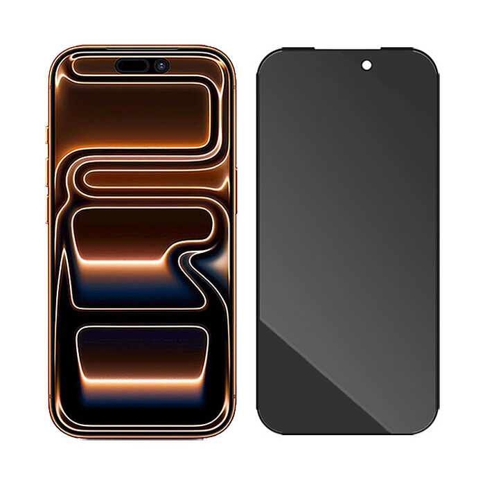 阿柴好物 Apple iPhone 17 Pro Max 滿版防窺玻璃貼-晶鑽黑