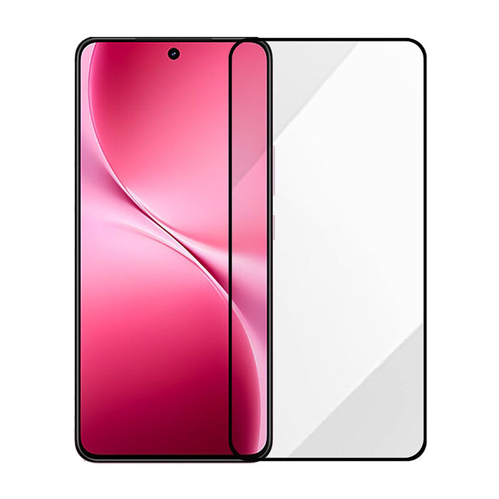 Metal-Slim Vivo V60 Lite 5G 全膠滿版9H鋼化玻璃貼-晶鑽黑