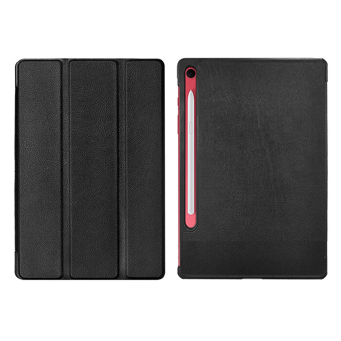 Metal-Slim Samsung Galaxy Tab S10 Lite SM-X400/SM-X406 高仿小牛皮三折站立磁吸皮套