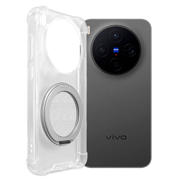 Metal-Slim Vivo X300/X300 Pro TPU+PC 雙料防摔磁吸支架保護殼