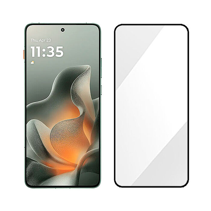阿柴好物 Motorola Edge 70 滿版全膠玻璃貼-紳士黑