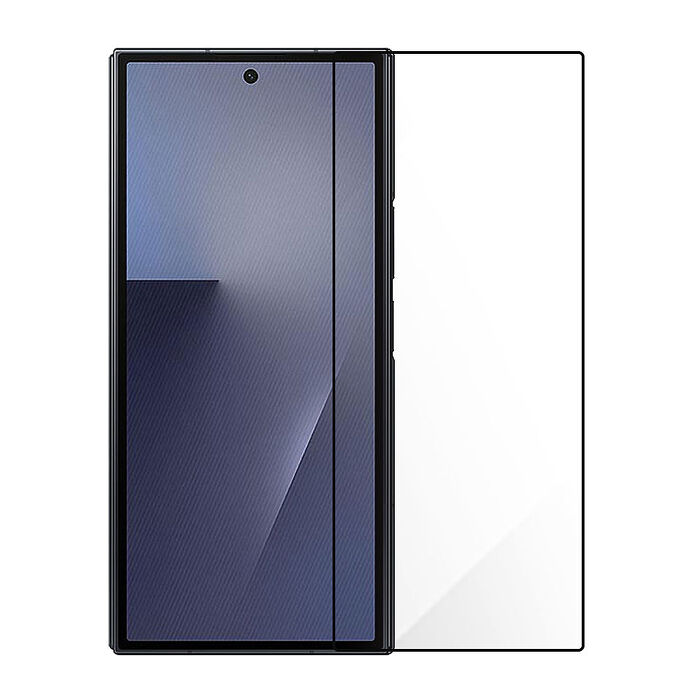 Metal-Slim Samsung Galaxy Z TriFold 封面副螢幕 全膠滿版9H鋼化玻璃貼-晶鑽黑