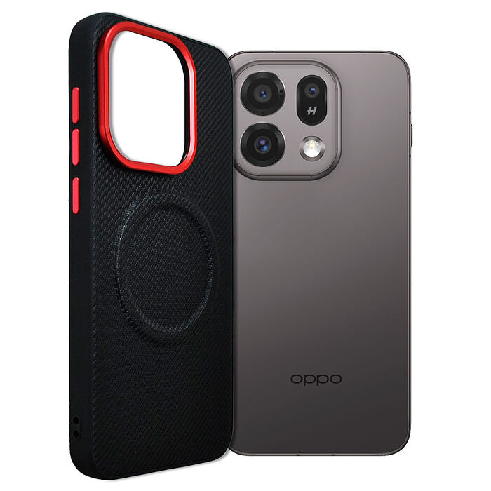 Metal-Slim OPPO Find X9s TPU+PC 雙料碳纖維紋防摔磁吸保護殼