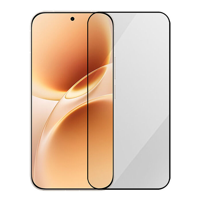 Metal-Slim Vivo V70 5G 全膠滿版9H鋼化玻璃貼(支援指紋辨識解鎖)-晶鑽黑