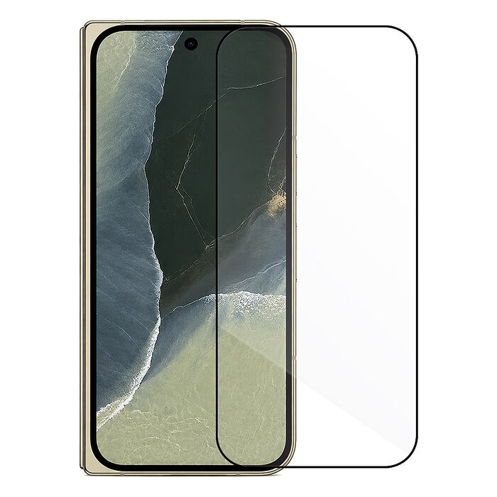 Metal-Slim Google Pixel 11 Pro Fold 封面副螢幕 全膠滿版9H鋼化玻璃貼-晶鑽黑