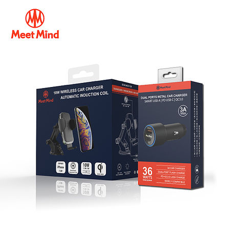 Meet Mind I Car線圈感應10w Qi認證無線充電車架 Pd Qc 36w 鋁合金車用快充 耳機 穿戴 手機配件 Myfone購物