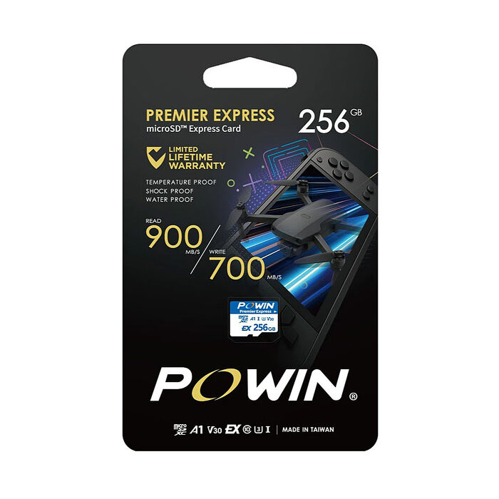 Powin 寶威 microSD EXPRESS記憶卡256GB -台灣製造-NS2專用贈microSD記憶卡專用收納盒