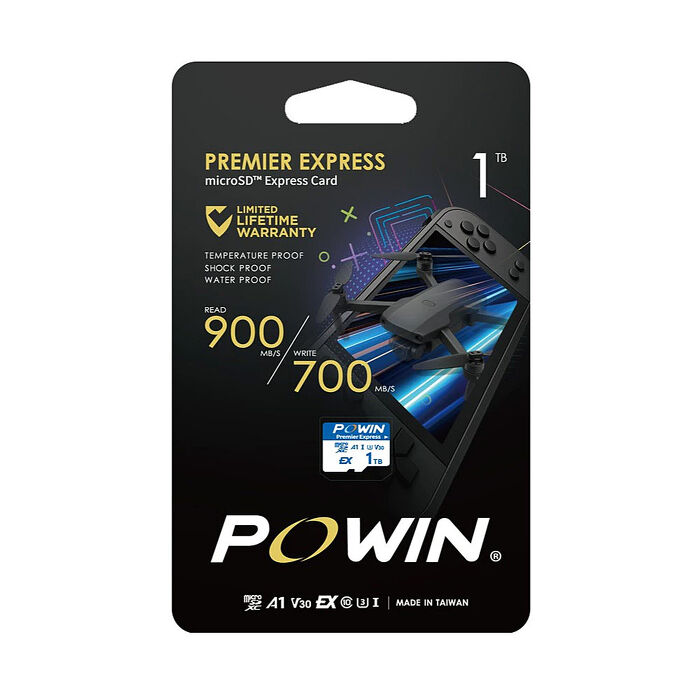 Powin 寶威 microSD EXPRESS記憶卡1TB -台灣製造-NS2專用贈microSD記憶卡專用收納盒