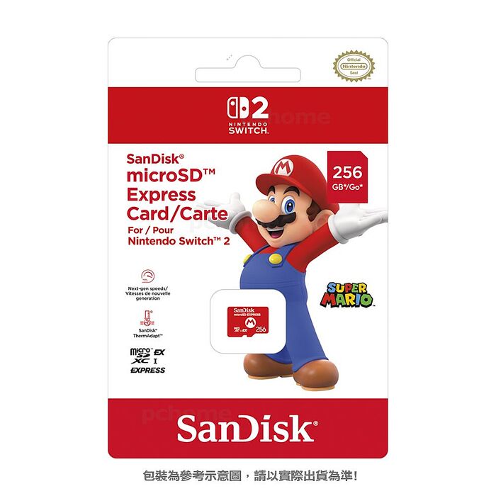 任天堂 Nintendo Switch 2特規記憶卡SanDisk microSD Express 256G(台灣公司貨)