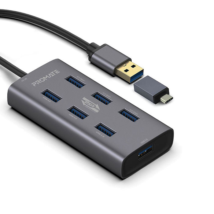 Promate EZHub USB3.0 (7埠) Hub 高速集線器(EZHub-7)