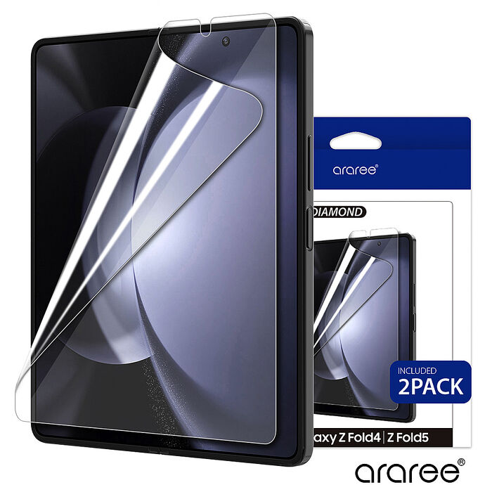 Araree 三星 Galaxy Z Fold 4/5 抗衝擊螢幕保護貼(2片裝)
