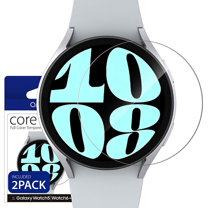 Araree 三星 Galaxy Watch 4/5/6 (40/44mm) 強化玻璃保護貼(2片裝)