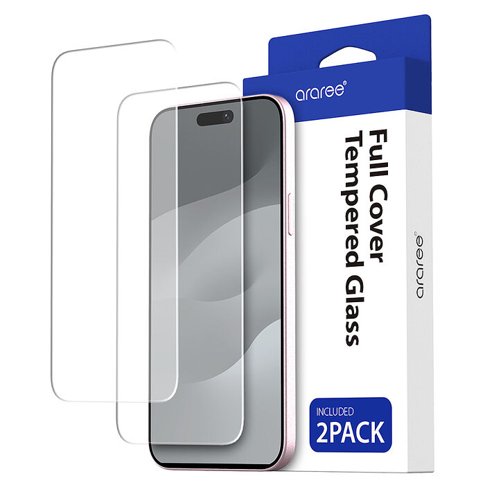Araree Apple iPhone 15 系列 強化玻璃螢幕保護貼(2片裝)