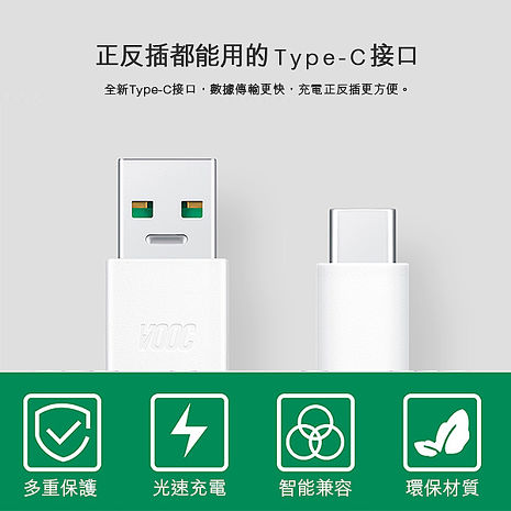 VOOC 支援OPPO Type-C閃充傳輸充電線