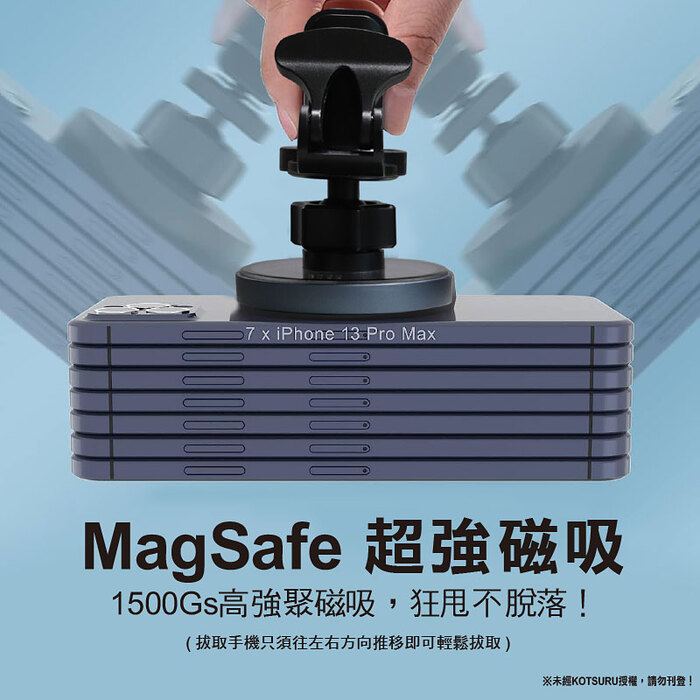 【日本KOTSURU】8馬赫 H04無線充電器 萬用隱形車架 車用/居家/辦公 MagSafee透明磁吸