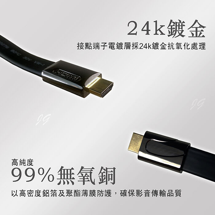 【iNeno】HDMI High Speed 超高畫質扁平傳輸線 HDMI2.0版-5M